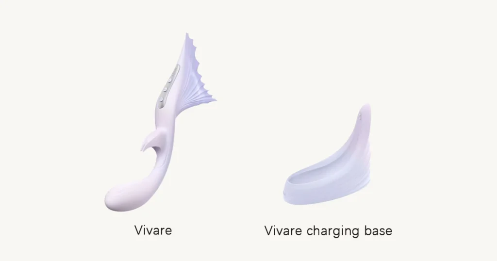 TAOF Vivare beside its charging base on a dry surface
